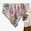 2026 Nuevo Primavera, Otoño, Invierno Cálido Bufanda Cuadrada de 90cm Bufanda Floral Estilo Coreano Calentador de Cuello de Terciopelo Chal para Mujer