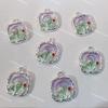 Colgante de Pintura al Óleo del Jardín de Monet Flor Mariposa Espiga de Trigo Perla de Imitación Pulsera de Cuentas DIY Collar Aleación Pendientes de Gota de Aceite