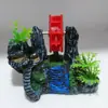 Suministro directo de fábrica pequeño paisaje de rocalla de resina para acuario decoración de acuario accesorios para pecera camión de agua molino de viento rocalla