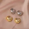 Pendientes de Aro Retro de Alta Gama Estilo Francés para Mujer, Pendientes de Aro Lisos Simples Versátiles, Accesorios de Aro de Moda para Caras Cuadradas y Redondas