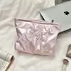 Bolsa de mão acolchoada em formato de coração estilo coreano, nécessaire, porta-produtos de skincare, necessaire interna, bolsa de armazenamento multifuncional para mulheres