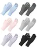 Guantes de Protección Solar con Impresión por Transferencia de Calor Personalizados para Mujer, Específicamente para Salones de Uñas en el Sudeste Asiático, Diseño de Cinco Dedos Expuestos para Prevenir el Bronceado, Guantes para Uñas