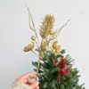 Lirio Simulado Espigas de Trigo Rojo Dorado Arreglo Navideño Cortes de Fruta Navideña Hojas Árbol de Navidad Polvo Dorado Lentejuelas