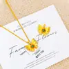 Joia Banho de Ouro Estilo Loja de Ouro com Textura Escovada e Flores de Strass, Colar de Borboleta, Ouro Falso, Design de Nicho de Luxo Corrente para Clavícula