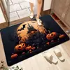 Tapete de chão de Halloween transfronteiriço tapete de banheiro resistente à sujeira veludo de cristal absorvente de água antiderrapante tapete de porta de entrada tapete de Halloween