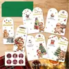 Tarjeta de Navidad, tarjeta de felicitación navideña de alta gama, tarjeta de bendición con mensaje con juego de sobres