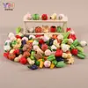 Serie de Verduras Juguetes de Comida Pegamento de Crema Casero para Fundas de Teléfono Llaveros Accesorios para el Cabello Materiales Accesorios de Resina Collar Creativo