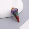 Colgantes de Piedra Natural Multicolor Europeos y Americanos Colgantes de Cristal de Piedra Natural de Punta Única Colgantes Geométricos Accesorios de Joyería Venta al por Mayor
