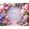 Fondo de Tela de Pared de Flores Blancas de Amazon Transfronterizo Flores Boda Día de San Valentín Fiesta Decoración Pancarta Bandera Colgante Tela de Bandera