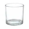 Vaso Transparente para Velas Perfumadas de Vidrio Vaso Vacío Tarro para Velas DIY Portavelas para Hogar Hotel Vidrio de Cera de Soja