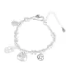 Pulsera de Plata S925 Rey Ciervo Dorado Moda Artística Gota de Agua Ruyi Paz Pequeño Gordo Candado de la Fortuna Trenzado Hecho a Mano DIY
