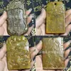 Pingente Token de Riqueza Imitação de Jade Estilo Antigo, Cabeça de Animal de Jade Antigo com Símbolo de Fortuna, Pingente de Jade com Padrão de Dragão, Jade Vintage
