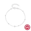 Novo Pulseira de Prata Esterlina S925 Corrente de Feijão com Diamante Europeia e Americana Mais Vendida Simples Empilhável Clássica Versátil Acessórios de Pulseira para Mulheres