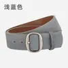 Cinturón Ancho Retro Escarchado Maillard para Mujer Vestido Decorativo Cinturón para Jeans Moda Gamuza Cuero Genuino Cinturón para Mujer