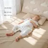 Saco de Dormir de Seda de Amora Bibi Bay para Bebê Classe A Verão Fino Manga Curta Pernas Divididas Pijama Infantil de Gaze de Algodão Bambu