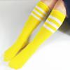 Meias de Meia Panturrilha Infantil, Meias de Futebol Estudantil, Meias de Uniforme Escolar, Meias de Três Listras, Meias de Desempenho Infantil, Meias Altas