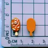 Mini Cor Sorvete Sorvete Grampo de Cabelo Presilha de Unha Cola de Creme Capa de Celular DIY Acessórios de Resina Patche