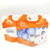 Bolsa con Boquilla de Papel de Aluminio de Grado Alimenticio, Bolsa Autoportante Portátil de 200 ml Color Dorado Mate Estampado para Líquidos, Paquete de Relleno de Aromaterapia Tamaño Familiar