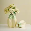 Vaso de Cerâmica Shumen Formato Carambola Arranjo de Flores para Sala de Estar Decoração de Casa Design de Nicho Recipiente Hidropônico