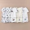 Conjunto infantil de shorts e camiseta de manga curta para meninos e meninas, roupa de casa, algodão com amônia, solto, popular, Songyou xisongwu, exportação para o Japão A