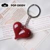 Angola Rojo Grande Elegante Llavero Otoño e Invierno Lazo Colgante de Corazón Joyería DIY Colgante para Bolso Cordón Decorativo
