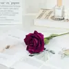 Rosa Redonda Espinhosa de Cabeça Única, Rosa Coroa, Material de Rosa Enrolada para Decoração de Casamento, Flor Artificial para Paisagismo de Loja