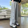 Calça de Moletom Reta para Meninas Primavera e Outono 2025 Nova Calça de Moletom com Laço para Crianças Maiores Calça de Comprimento Total Infantil para Alunos do Ensino Fundamental