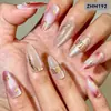 Outono Inverno Novo Estilo Gradiente Borrado Unhas Portáteis Estilo INS Europeu Americano Olho de Gato Unhas Portáteis Sensação de Alto Padrão Pontas de Unhas Portáteis