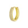 Venta caliente transfronteriza pendientes para dormir gratis color oro real 18K larga duración moda europea y americana doble fila micro incrustación circonita nuevo broche de oreja
