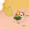Panda de Navidad Accesorios para Joyería DIY Animales de Dibujos Animados Decoración de Bolsos Llavero Colgante de Aleación Gota de Aceite Cadena para Teléfono Móvil
