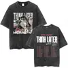 Camiseta de Merchandising de la Gira del Álbum Greedy de Tate Mcrae Unisex Moda Retro Lavada Manga Corta Camiseta Oversize