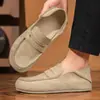 Mocasines casuales estilo Birkenstock para hombre, nueva colección primavera/otoño, diseño sin cordones, retro y a la moda, transpirables, adecuados para ir al trabajo