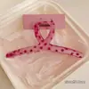 Pinza de tiburón negra en forma de corazón para recogido, elegante pinza para el pelo floral para la parte trasera de la cabeza, gran accesorio para el pelo de pinza de garra estilo nuevo 2026