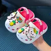 Crocs Infantis Verão Meninos Antiderrapante Interno Desenho Animado Meninas Sandálias Infantis Médias e Grandes Bebê Sandálias de Praia Externas