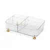 Caja de Almacenamiento de Acrílico de Lujo Ligero para Cosméticos de Escritorio Caja de Plástico Transparente Caja Cesta Caja para Labiales Cubo para Brochas de Cosméticos de Dormitorio