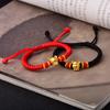 Longma Jewelry Longma Jewelry Ouro de Areia Pulseira de Cinco Ratos com Fio Vermelho Pulseira Amuleto Rato Traz Riqueza e Prosperidade para Homens e Mulheres