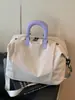 Bolsa de viagem leve de grande capacidade, bolsa de mão com alça transversal, bolsa para yoga e fitness, mala de armazenamento portátil de alto estilo