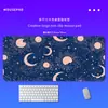 Mouse Pad Grande Sol e Lua Retrô, Borracha Antiderrapante, Bordas Costuradas de Precisão, Tapete de Mesa Cross-Border para E-Sports, Personalizável com Seu Próprio Design