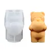 Molde de Vela Perfumada con Forma de Oso de Peluche Abrazo Molde de Cubitos de Hielo de Oso Celebridad de Internet Molde de Silicona para Pastel de Mousse