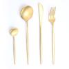 Popular cubertería de acero inoxidable Portugal de 4 piezas, cuchillo, tenedor y cuchara, juego para comida occidental, cuchillo para bistec, suministros para hotel y restaurante