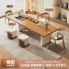 Juego de mesa de té y sillas de madera maciza para uso doméstico, diseño minimalista moderno, mesa de té de estilo nuevo para preparar té, adecuada para el hogar, lujo ligero, recepción y uso de oficina