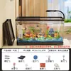 Aquário Pequeno para Sala de Estar 2026 Novo Modelo 40cm Aquário Ecológico com Sistema Integrado de Filtração e Oxigenação Sistema de Filtração de Fundo para Peixes Dourados