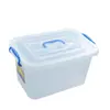 Caixa de armazenamento de plástico transparente espessada caixa de armazenamento multifuncional doméstica montada no carro organizador de brinquedos roupas extra grande