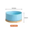 Tigela para gato com aquecimento de temperatura constante, tigela de cerâmica para animais de estimação, tigela para cachorro, tigela de comida para gato de inverno, dispensador de água, tigela de água para cachorro, suprimentos para animais de estimação