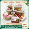 Suministro Directo de Fábrica de Cajas de Empaque de Lata Selladas con Plástico para Tazones, Cajas de Tazones Desechables de Papel de Aluminio Dorado de Grado Alimenticio, Recipientes para Postres y Frutas
