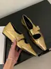 Primeiro Encontro 2026 Outono Estilo Retrô Francês Bico Fino Mary Jane Sapatos de Couro para Mulheres com Uma Tira e Boca Rasa Salto Baixo