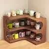 Soporte para Tazas de Escritorio Estante para Tazas de Té Tazas de Café Barra de Almacenamiento Estante Lateral Colocación de Vasos de Agua Copas de Vino Estante de Exhibición para Tazas