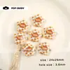 Acessórios de Joias e Pingentes para Corrente de Celular e Bolsa com Ilustração de Estrela Estilo Americano Retrô em Acrílico Enfeites de Contas