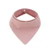 Babero tipo bandana para bebé de algodón puro Clase A, babero de cuadros florales estilo coreano con broche, babero anti-vómitos para recién nacidos