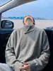 Suéter de punto de cuello alto irregular, capa base para hombre, jersey, top de punto casual, adecuado para el trabajo o el uso diario, top de otoño e invierno